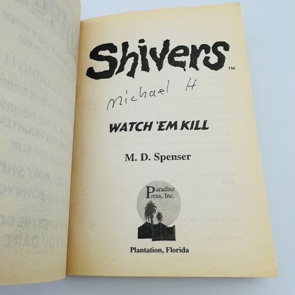 Shivers #28 Watch ‘Em Kill Book M.D. Spenser Good/VG Condition Rare 1997 horrror - Picture 3 of 8